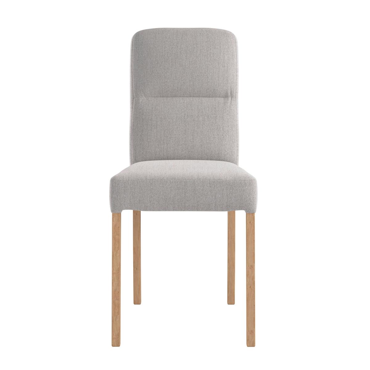 Vierfußstuhl Emma Ii Webstoff Hellgrau, B: 43 Cm - Eichefarben/Hellgrau, KONVENTIONELL, Holz/Textil (43/91/58cm)