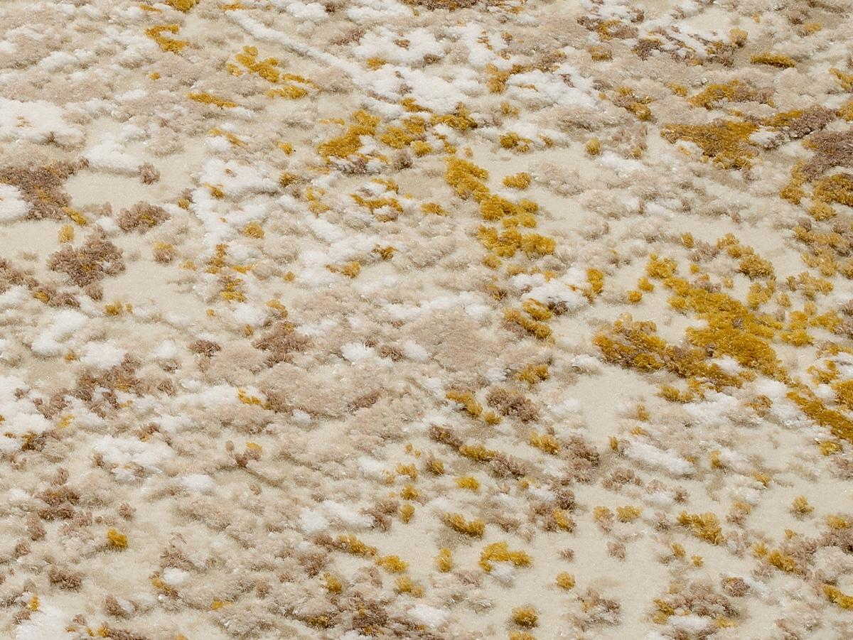 Webteppich Avignon Goldfarben/Beige Rund Ø 240 cm - Beige/Goldfarben, Design, Textil (240cm) - Dieter Knoll