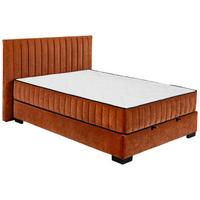 Boxbett Nagol C - Cognac/Schwarz, MODERN, Holzwerkstoff/Textil (140/200cm) - MID.YOU