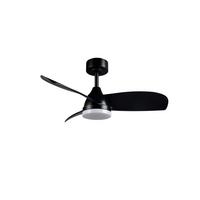 Deckenventilator Hesinki Schwarz D: 90 Cm - Schwarz, KONVENTIONELL, Metall (90,0/32,5-40,0cm)