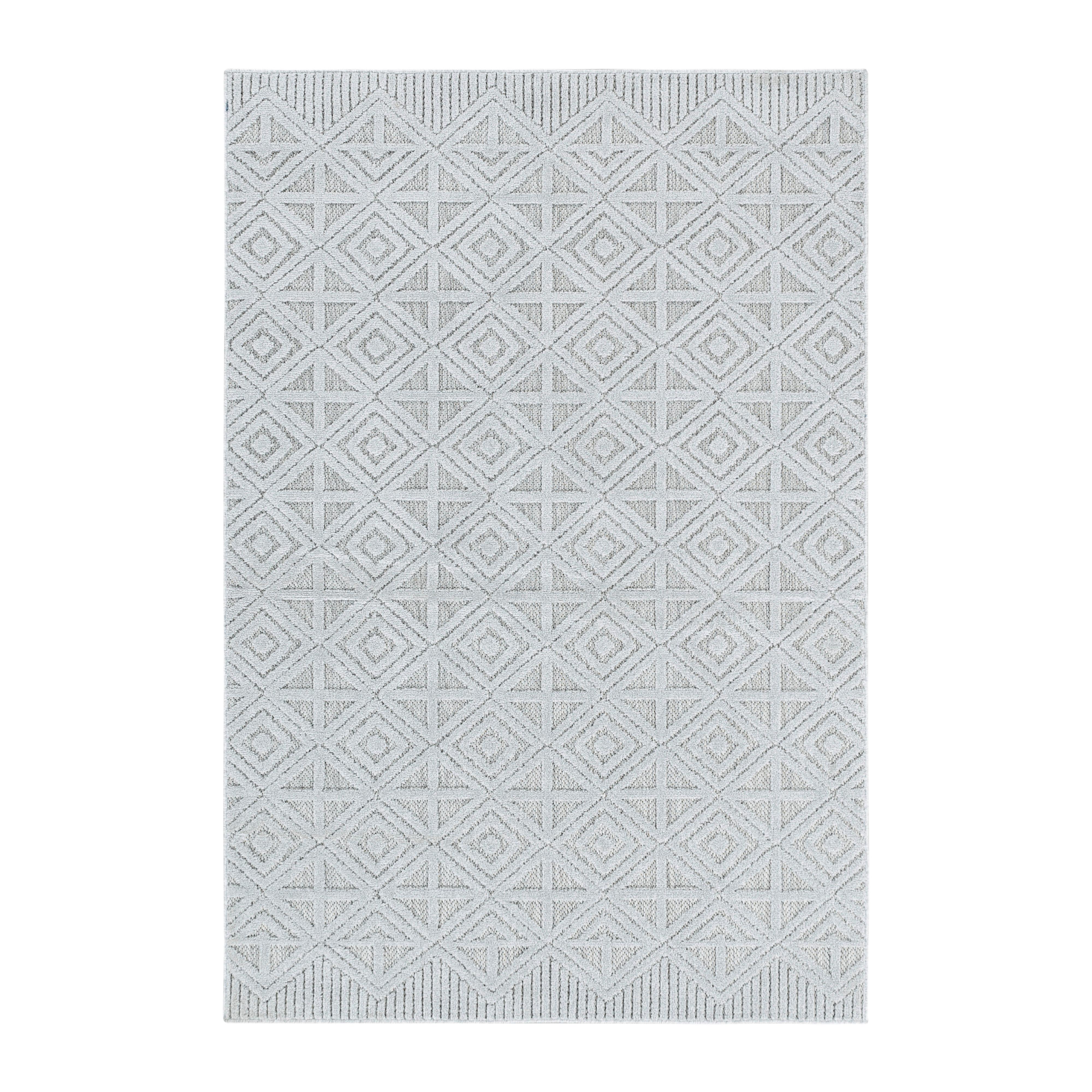 Flachwebteppich Bahama - Grau, Design, Textil (140/200cm) - Novel
