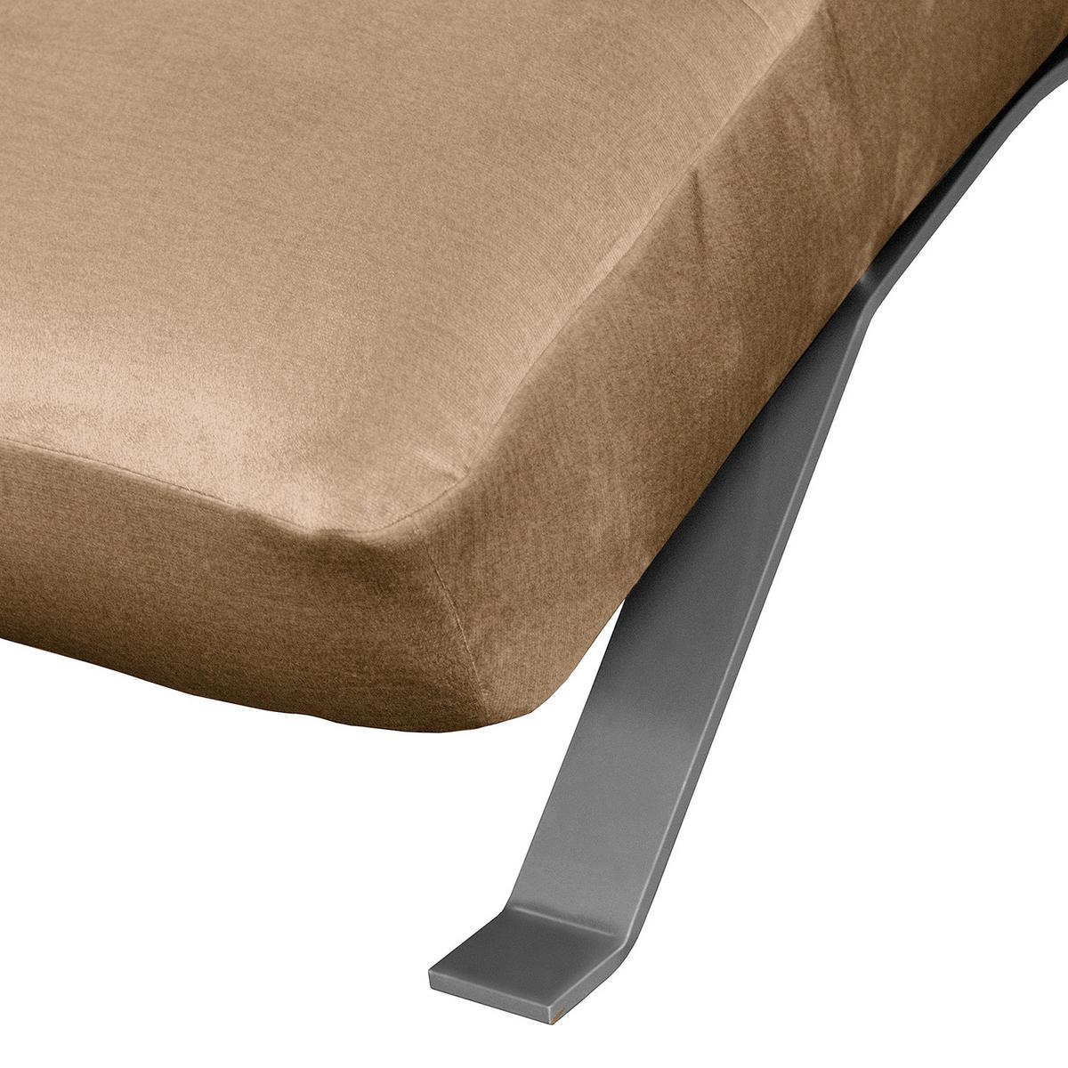 Relaxliege Swing Silver Braun B: 65 cm - Silberfarben/Braun, Design, Textil (65/65-95/171cm) - Livetastic