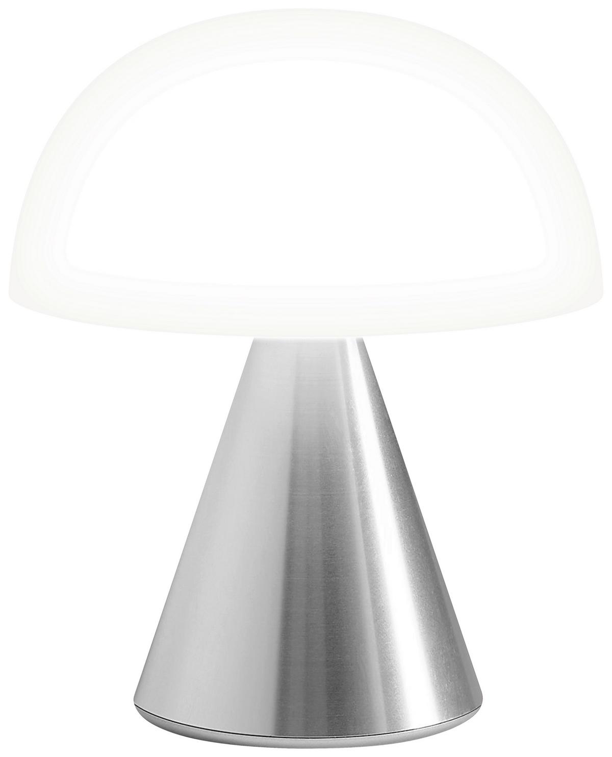 Akku-tischleuchte Lexon Mina M - Alufarben, Design, Kunststoff/Metall (9.2/11/9.2cm)
