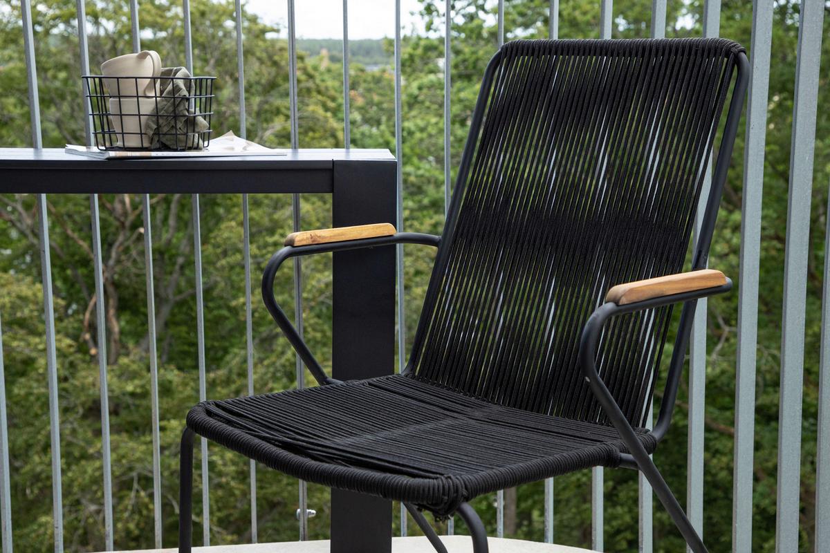 Gartensessel Bois Aluminium - Schwarz, KONVENTIONELL, Metall (55/82/51cm) - Gardenson