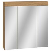 Spiegelschrank Naxxar Eichefarben Kaschmir B: 74,5cm - Kaschmir/Eichefarben, MODERN, Glas/Holzwerkstoff (74,5/78,6/18,5cm)