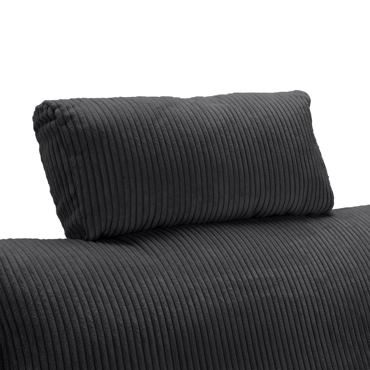 Opierka hlavy LILLE, tmavosivý menčester - tmavosivá, Modern, textil (58/23/10cm) - Mömax