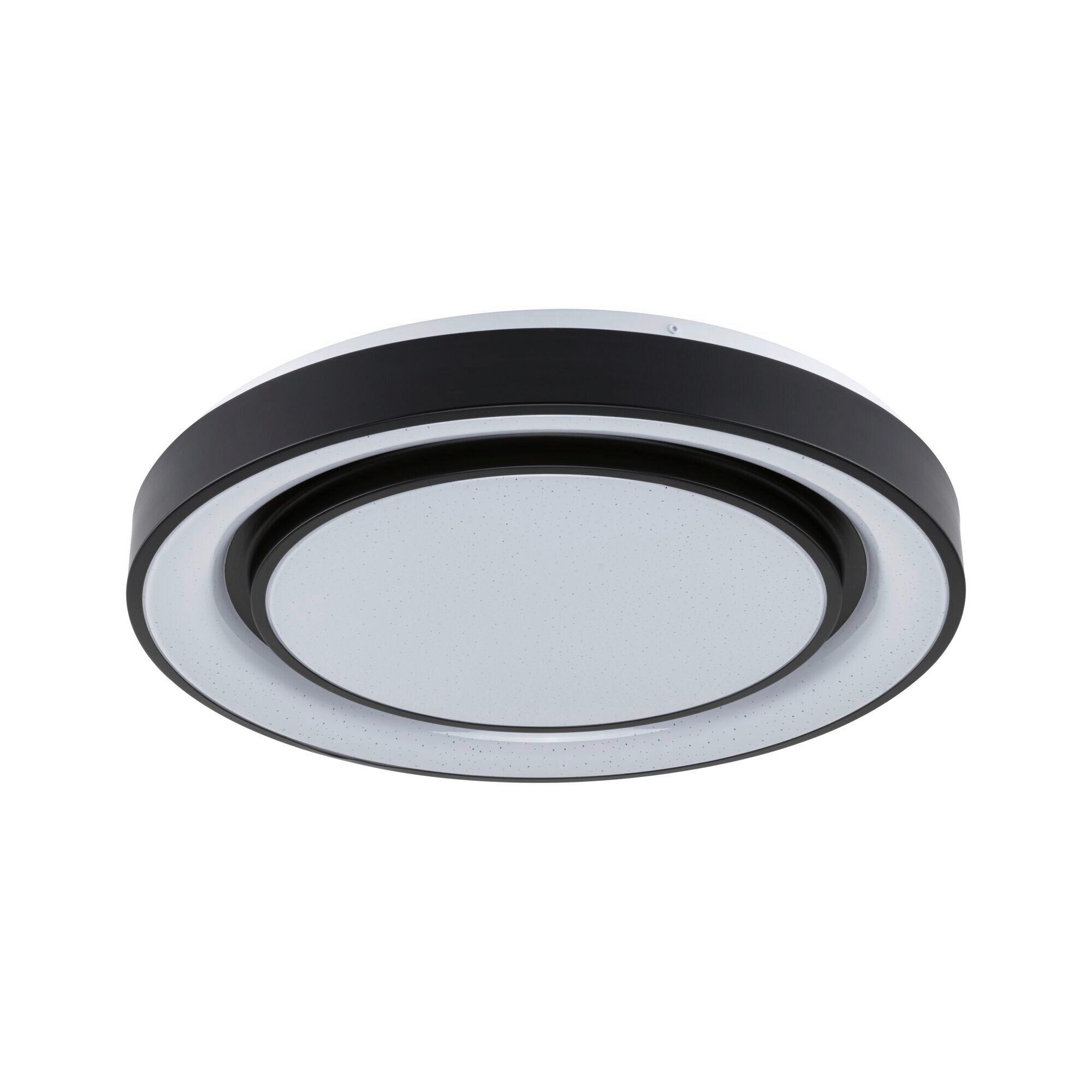Deckenleuchte Ø 47,5 cm 1-Flammig dimmbar - Schwarz/Weiß, Design, Kunststoff/Metall (47,5/47,5/7cm) - Paulmann