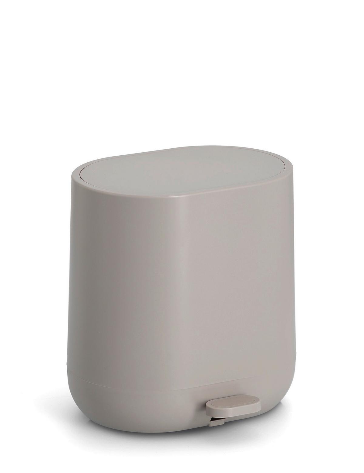 BAD-ACCESSOIRE-SET Kunststoff, Greige, 4--Teilig. - Greige, Basics, Kunststoff (50/35/35cm) - Zeller Present