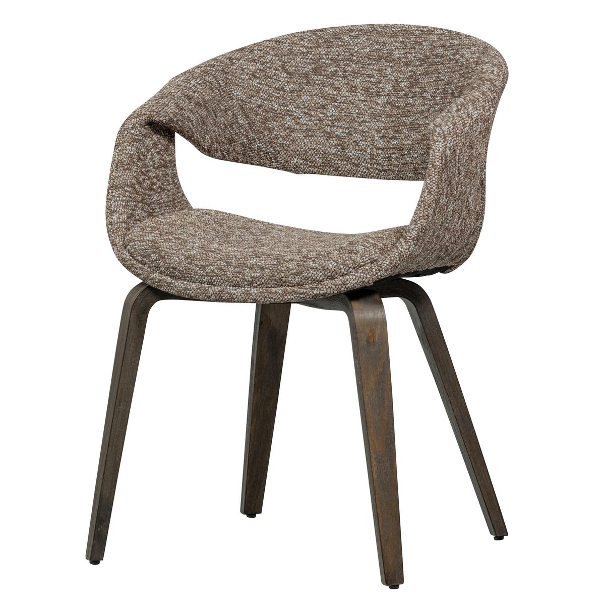 Armlehnstuhl-Set Yossi Braun/Dunkelbraun B: 57cm - Dunkelbraun/Braun, MODERN, Holzwerkstoff/Textil (57/78/57cm) - Livetastic