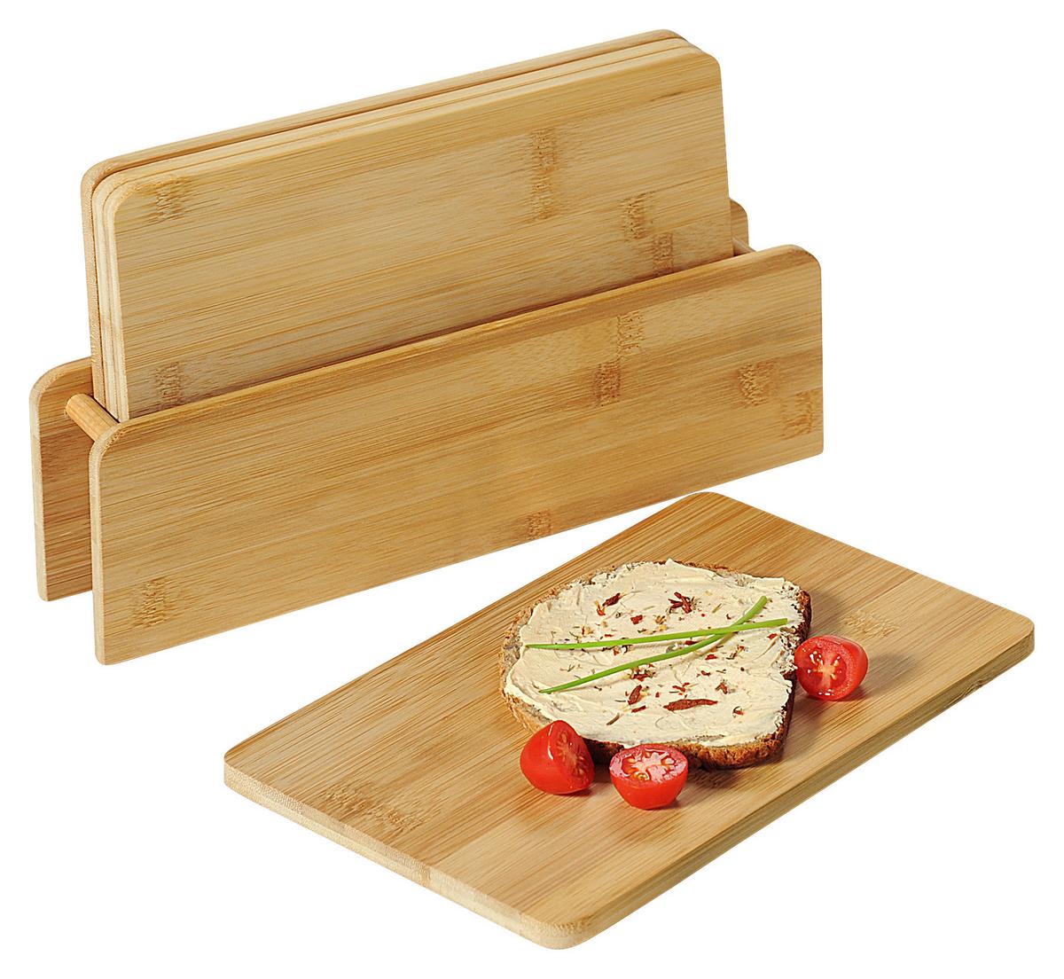 Schneidebrett-Set Mit 5 Brettchen - Hellbraun, Basics, Holz (29/6/18cm) - Kesper