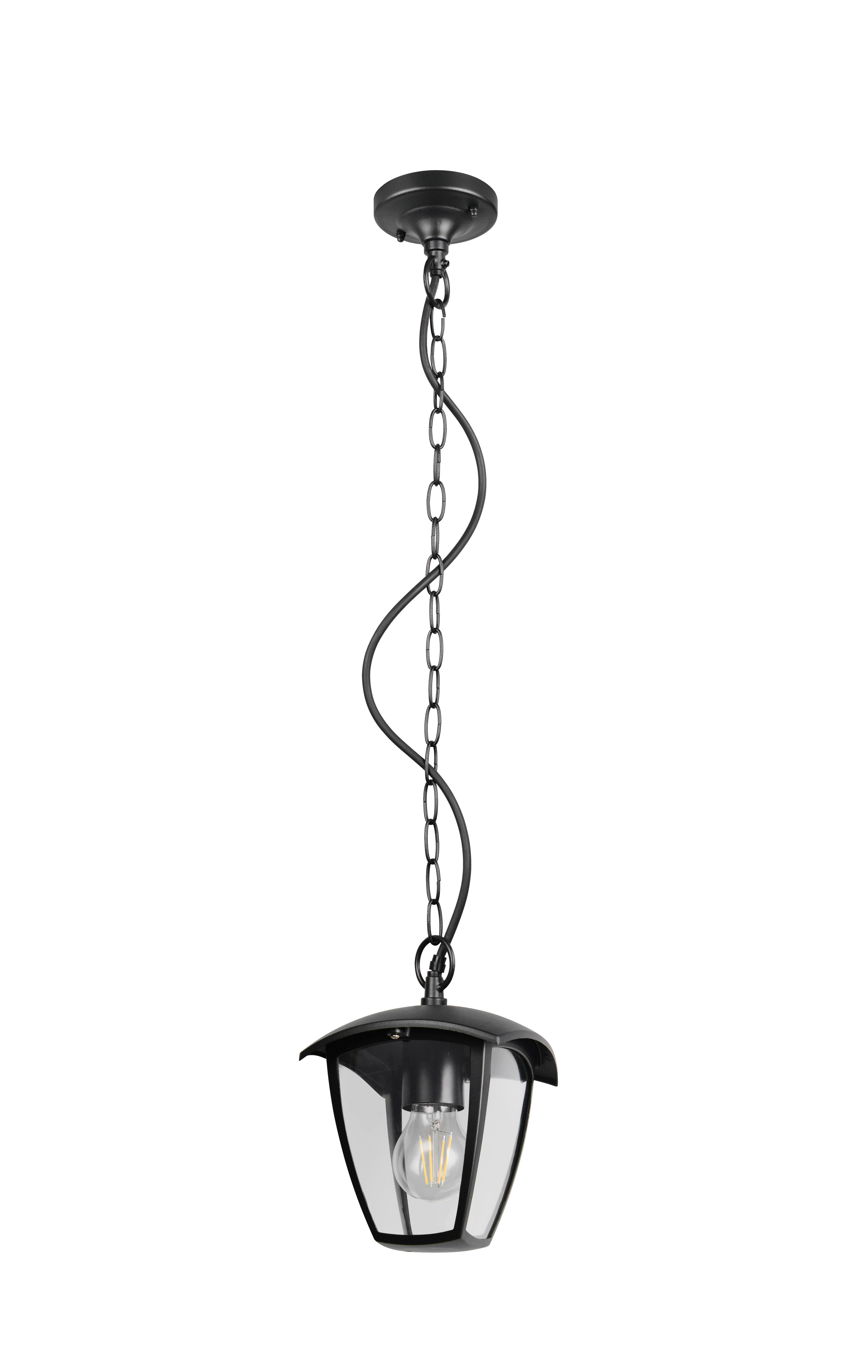 Außenhängeleuchte 363260132 Venta - Klar/Schwarz, KONVENTIONELL, Kunststoff/Metall (17/17/82cm) - Trio Leuchten