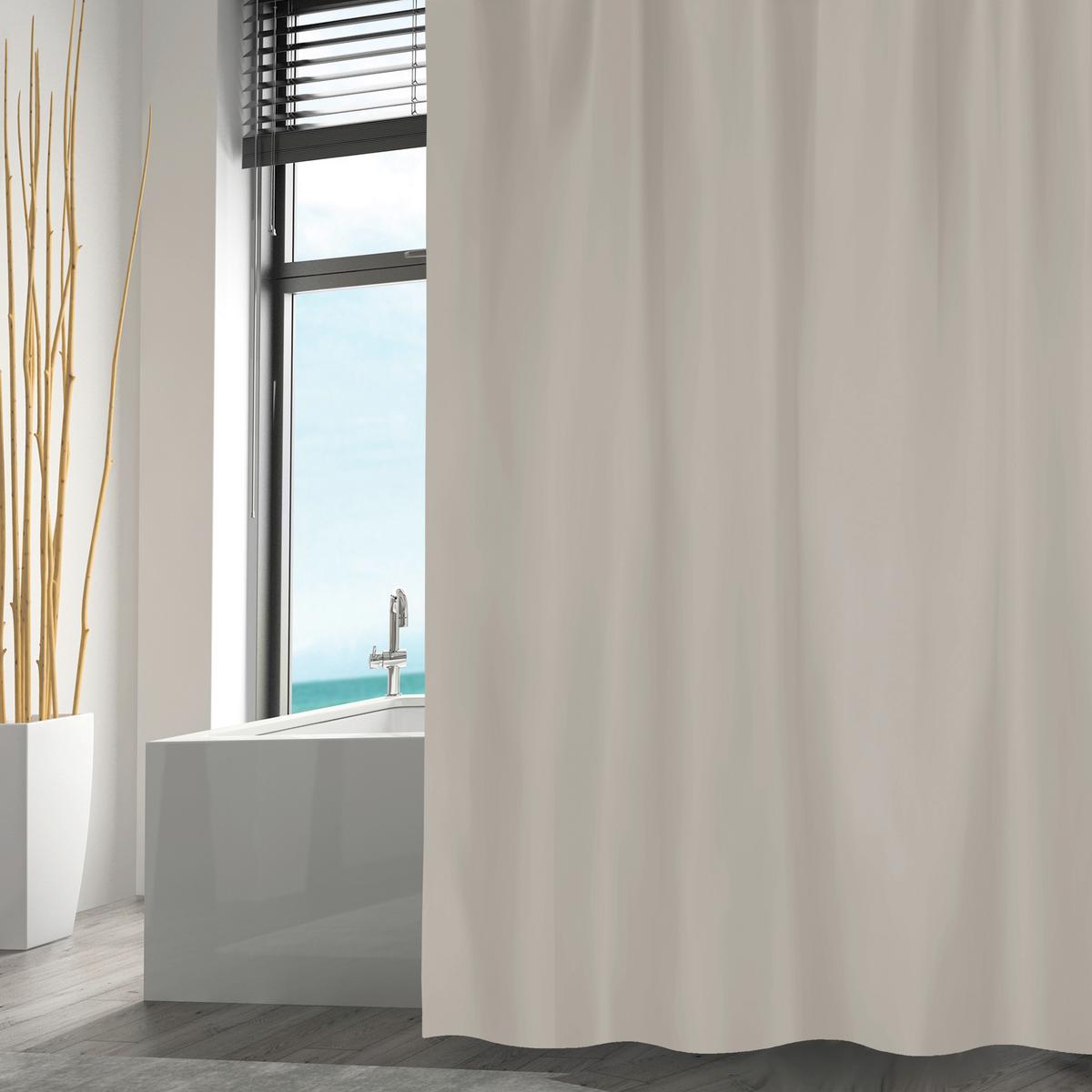 Duschvorhang in Taupe antibakteriell - Taupe, Basics, Textil (120/200cm) - MSV