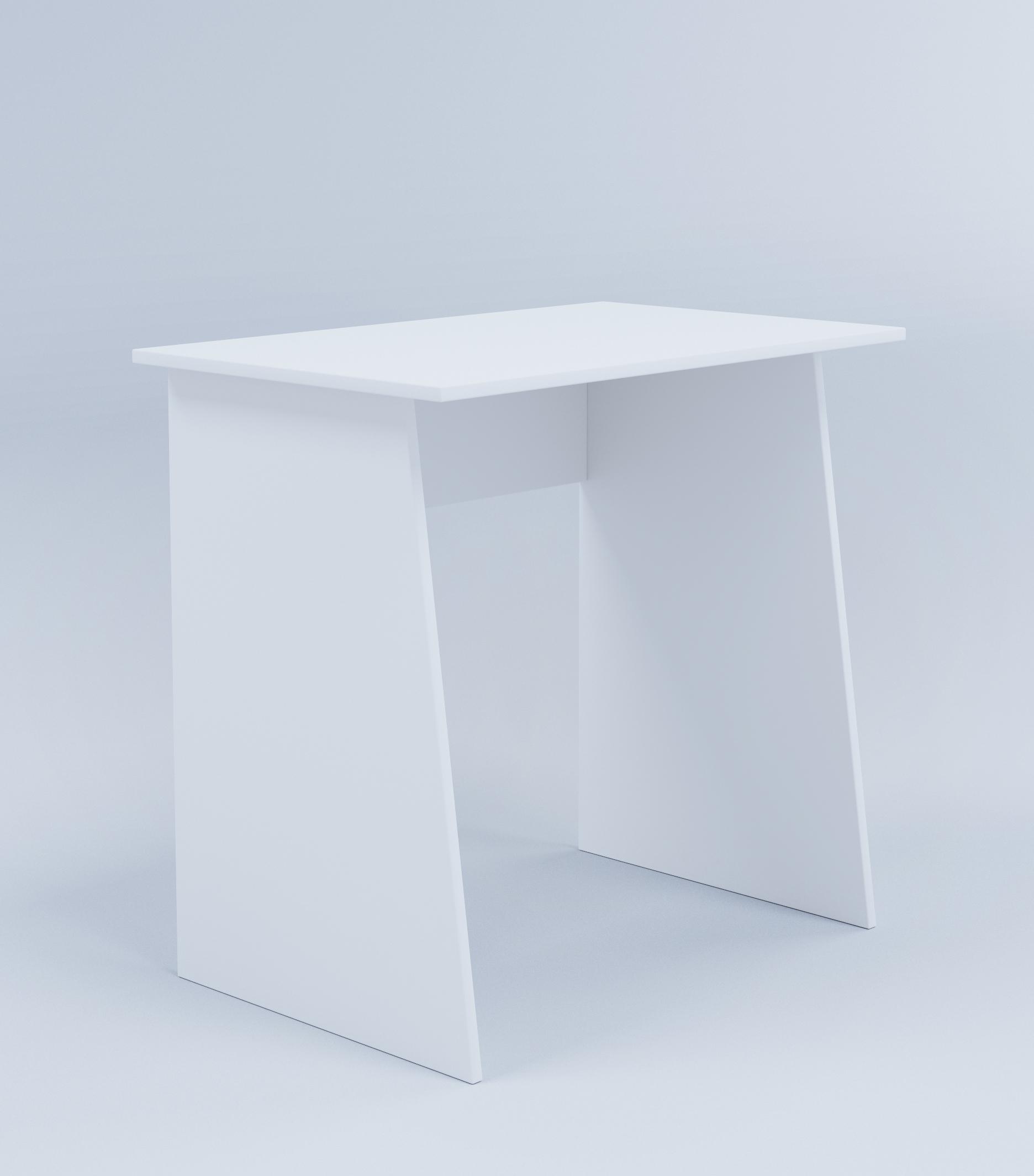 Schreibtisch B 80cm H 74cm Masola Mini, Weiß - Weiß, Basics, Holzwerkstoff (80/50/74cm) - MID.YOU