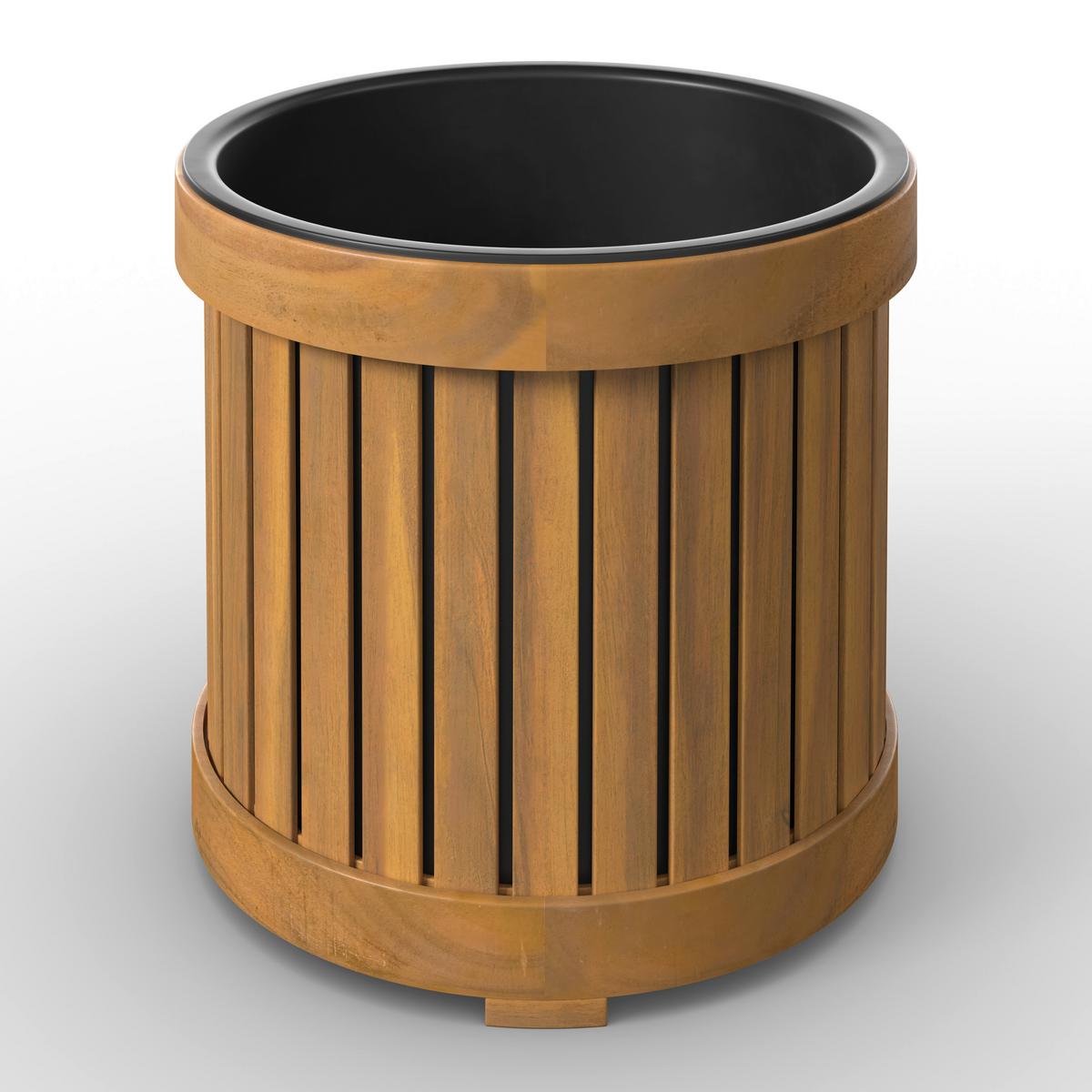 VYSOKÝ ZÁHON MARLO - čierna/farba akácie, Modern, drevo/plast (48/44/48cm) - Bessagi Garden