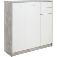 KOMODA 4-YOU NEW YUK09 - šedá/bílá, Moderní, kompozitní dřevo/plast (109,1/111,4/34,6cm)