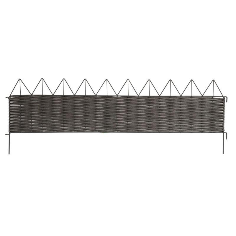 Beeteinfassung 25-35x100 cm Kunststoff Anthrazit Wetterb. - Anthrazit, Basics, Kunststoff (25/35/100cm)