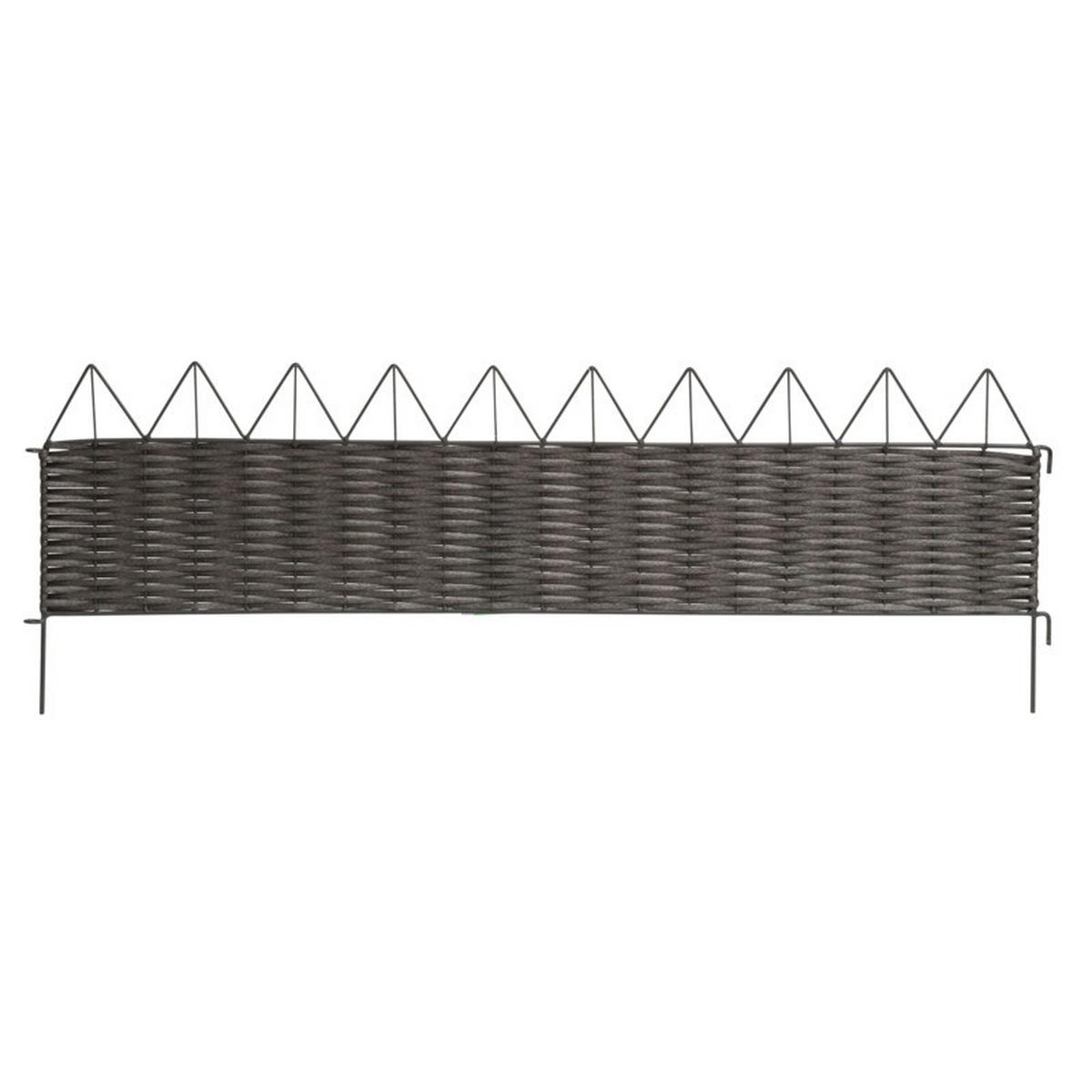 Beeteinfassung 25-35x100 cm Kunststoff Anthrazit Wetterb. - Anthrazit, Basics, Kunststoff (25/35/100cm)