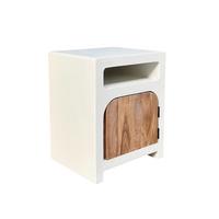 NACHTKÄSTCHEN Naturfarben/Weiß B: 50cm - Weiß/Naturfarben, Basics, Holz/Holzwerkstoff (50/60/40cm) - Livetastic