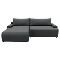 Eckschlafsofa Prag Graphitfarben S: 167x253 cm - Schwarz/Graphitfarben, MODERN, Textil (167/253cm) - Trendmanufaktur