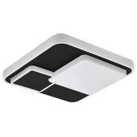 Deckenleuchte Lepreso L: 38,5 cm - Schwarz/Weiß, Basics, Kunststoff/Metall (38,5/38,5/7,5cm) - Eglo