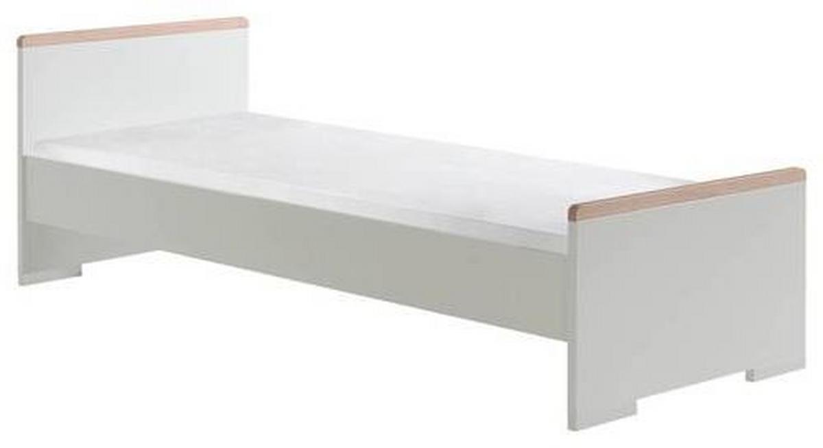 Bett London 90x200 cm Weiß - Weiß, MODERN, Holzwerkstoff (90/200cm) - MID.YOU