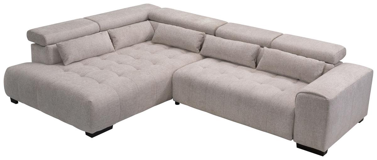 Ecksofa Matera Beige/Naturfarben 226x311 cm - Beige/Schwarz, Trend, Holz/Holzwerkstoff (226/311cm)