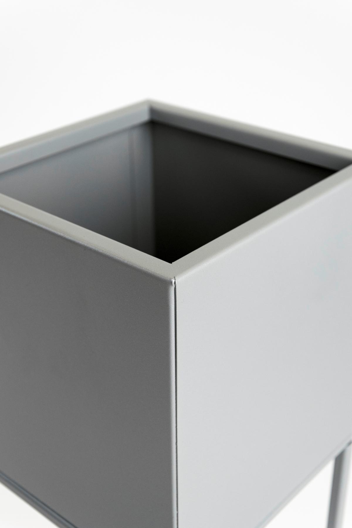 Blumenständer Metall Silber Bxhxt: 19x67x19 Cm - Silberfarben, Basics, Metall (19/67/19cm)