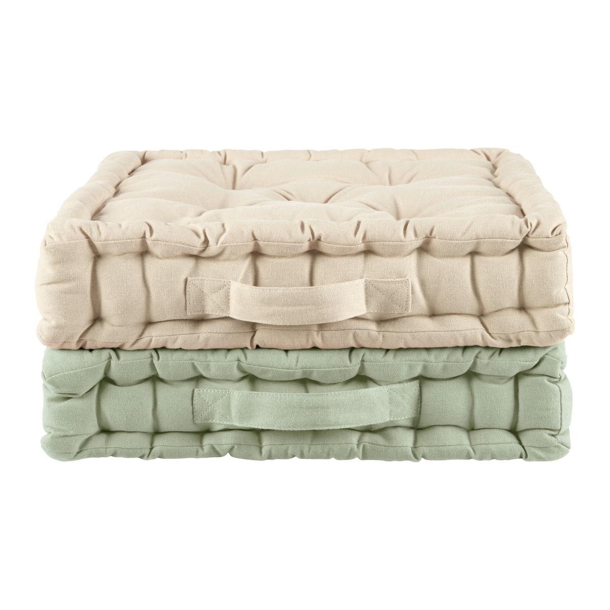 HRUBÝ SEDÁK BO - béžovohnedá, textil (40/40/6cm) - Mömax