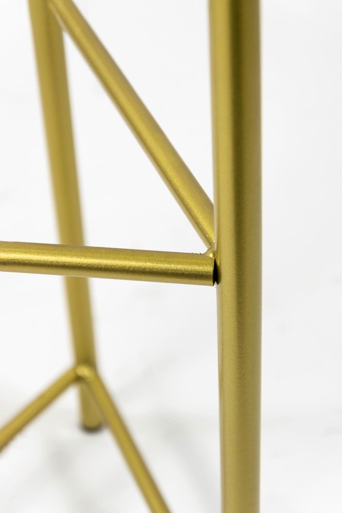 Blumenständer Aluminium Gold- Farben BxHxT: 23x75x23 cm - Goldfarben, Basics, Metall (23/75/23cm)