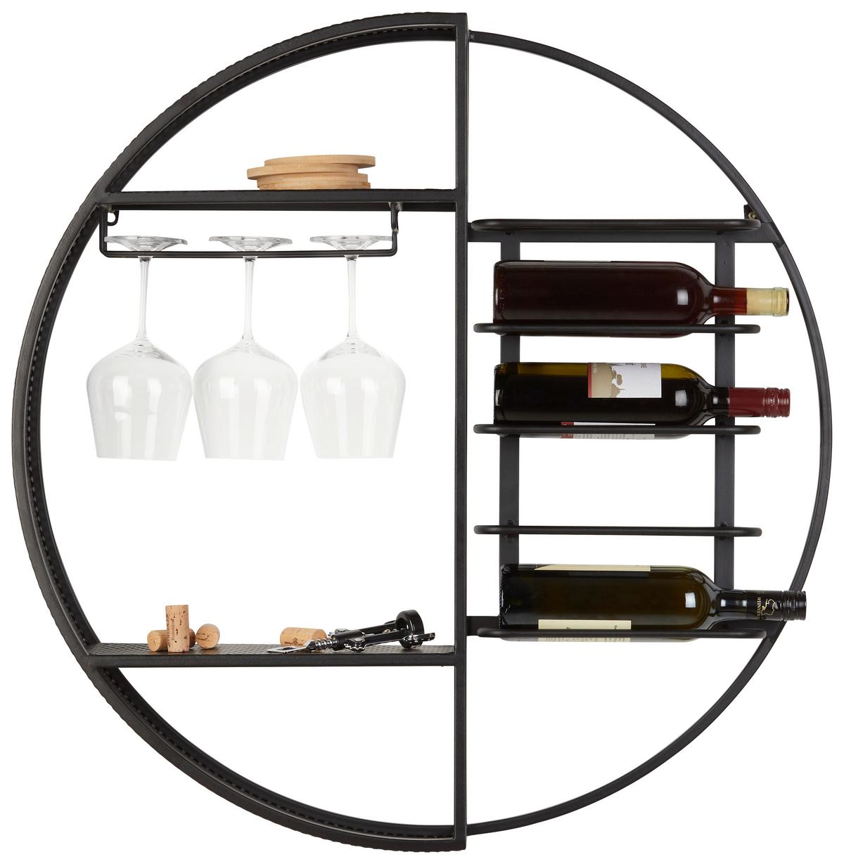 REGÁL NA LÁHVE BILLY -TREND- - černá, Lifestyle, kov (80/80/15cm)