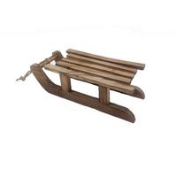 Dekoschlitten Nele - Naturfarben, KONVENTIONELL, Holz/Textil (27/10/12cm) - Luca Bessoni
