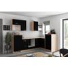 Eckküche Clean - Wildeiche/Schwarz, MODERN, Holzwerkstoff (280/178cm) - Express
