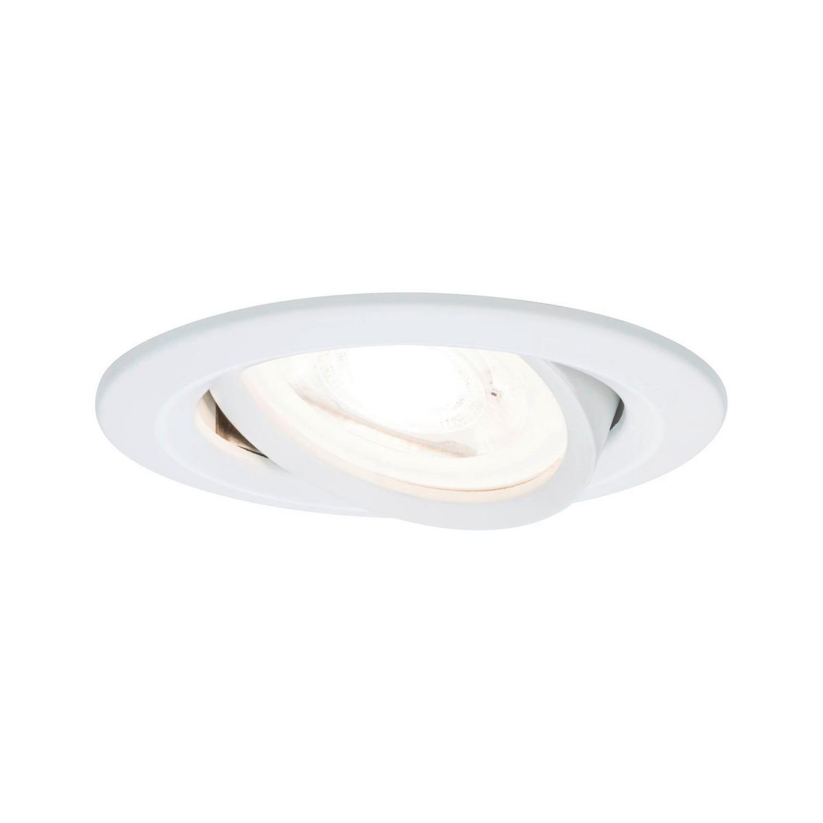 Einbauspot Ø 8,4 cm Weiß dimmbar - Weiß, Design, Metall (8,4cm) - Paulmann