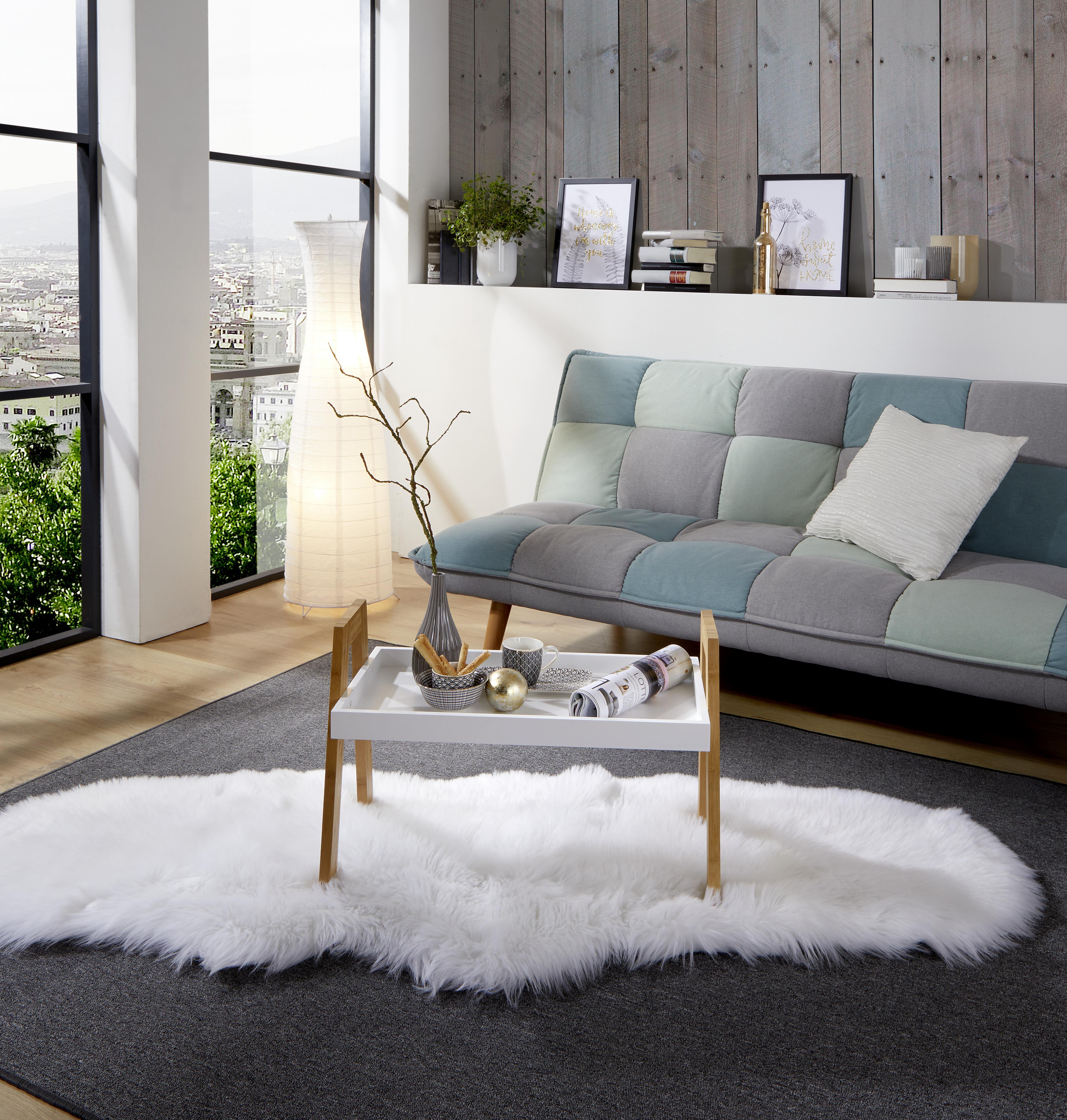 Beistelltisch Scandi Bambus/weiß - Naturfarben/Weiß, MODERN, Holz/Holzwerkstoff (62,5/45/32cm) - Ondega