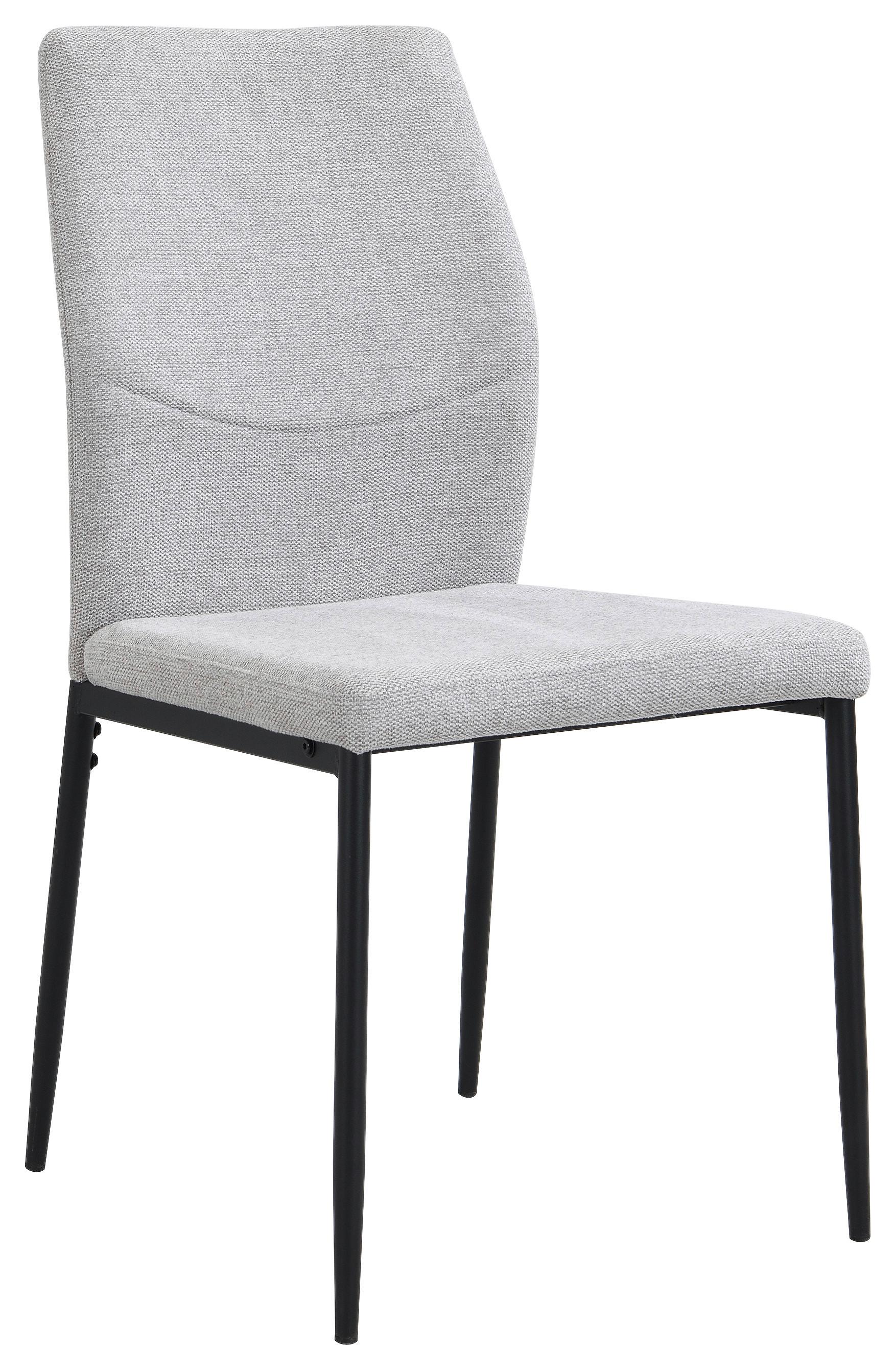 Vierfußstuhl Augusta Webstoff Grau - Schwarz/Grau, KONVENTIONELL, Textil/Metall (45/87/56.5cm)