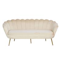 3-sitzer-sofa Beige B: 180 Cm - Beige/Goldfarben, MODERN, Textil (180/78/76cm) - Livetastic