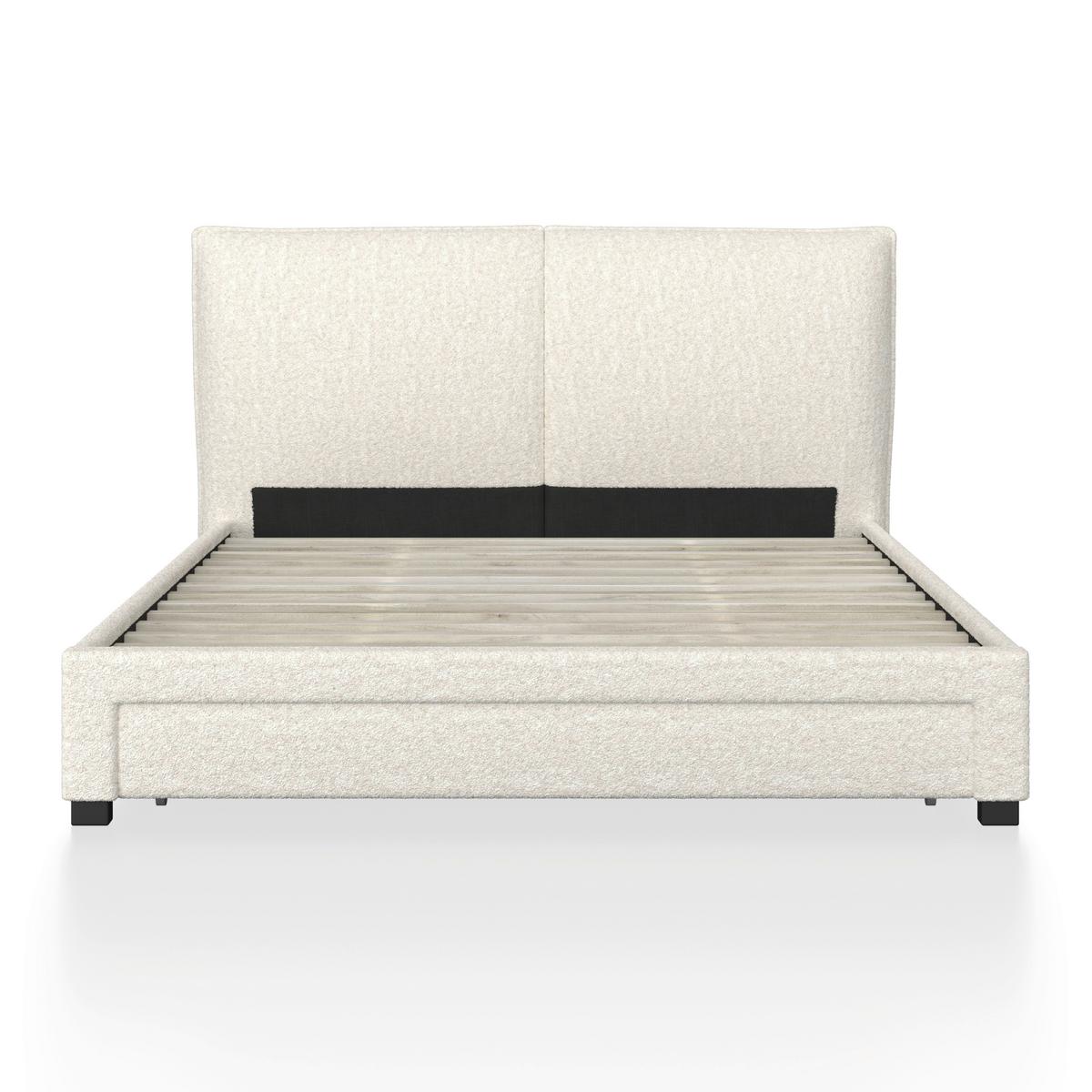 Čalúnená posteľ ELLI 180x200, krémová - svetlohnedá/čierna, Modern, drevo/kompozitné drevo (180/200cm) - Bessagi Home