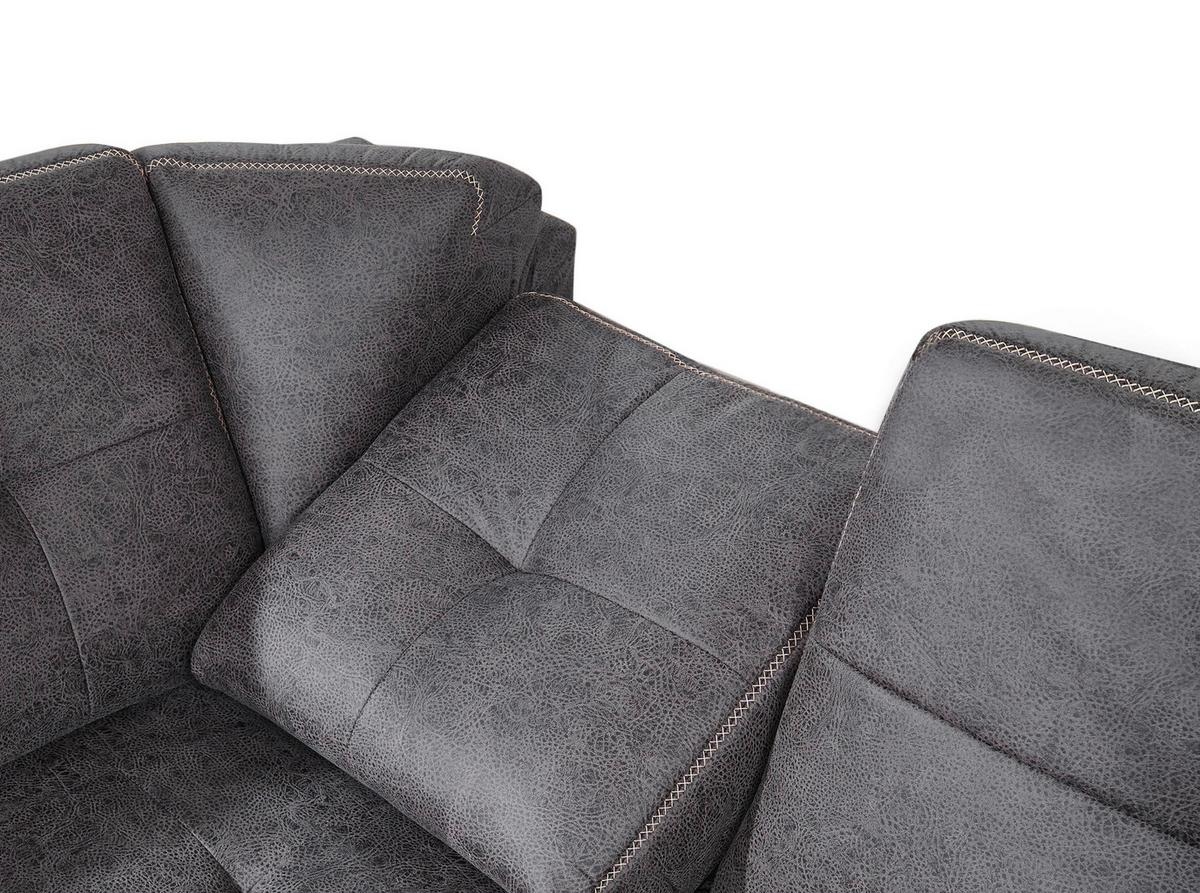 Sedacia súprava Varese bez funkcií a opierok hlavy - čierna/antracitová, Modern, kov/textil (237/219cm) - James Wood