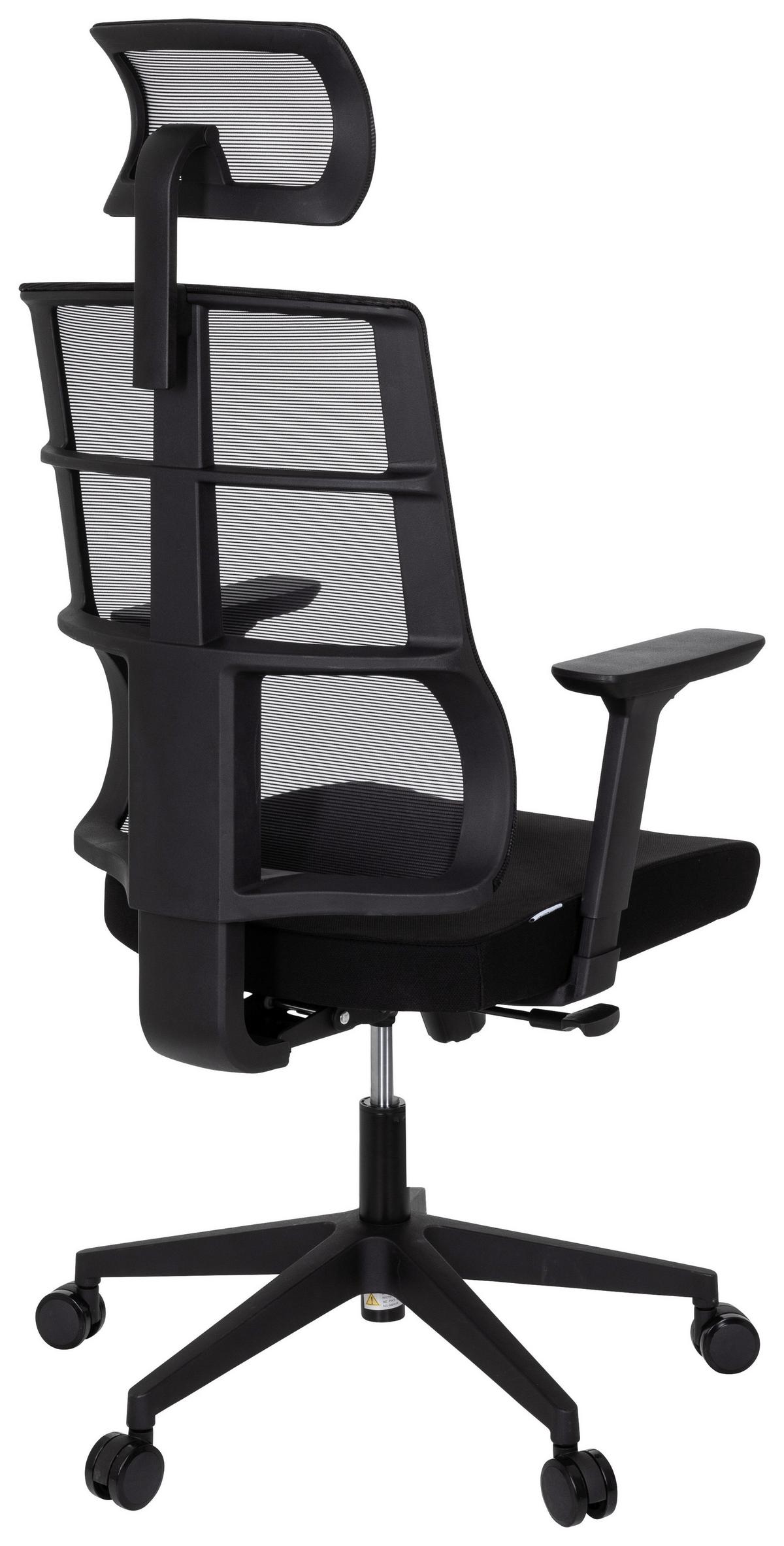 Drehstuhl Spinio Pro Schwarz - Schwarz, MODERN, Kunststoff/Textil (64/138/62cm) - MID.YOU