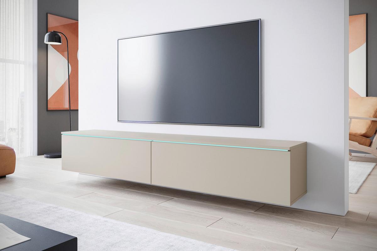 Lowboard Vera Kaschmir-Beige B: 180 cm - Kaschmir/Beige, Trend, Holzwerkstoff (180/30/33cm) - MID.YOU