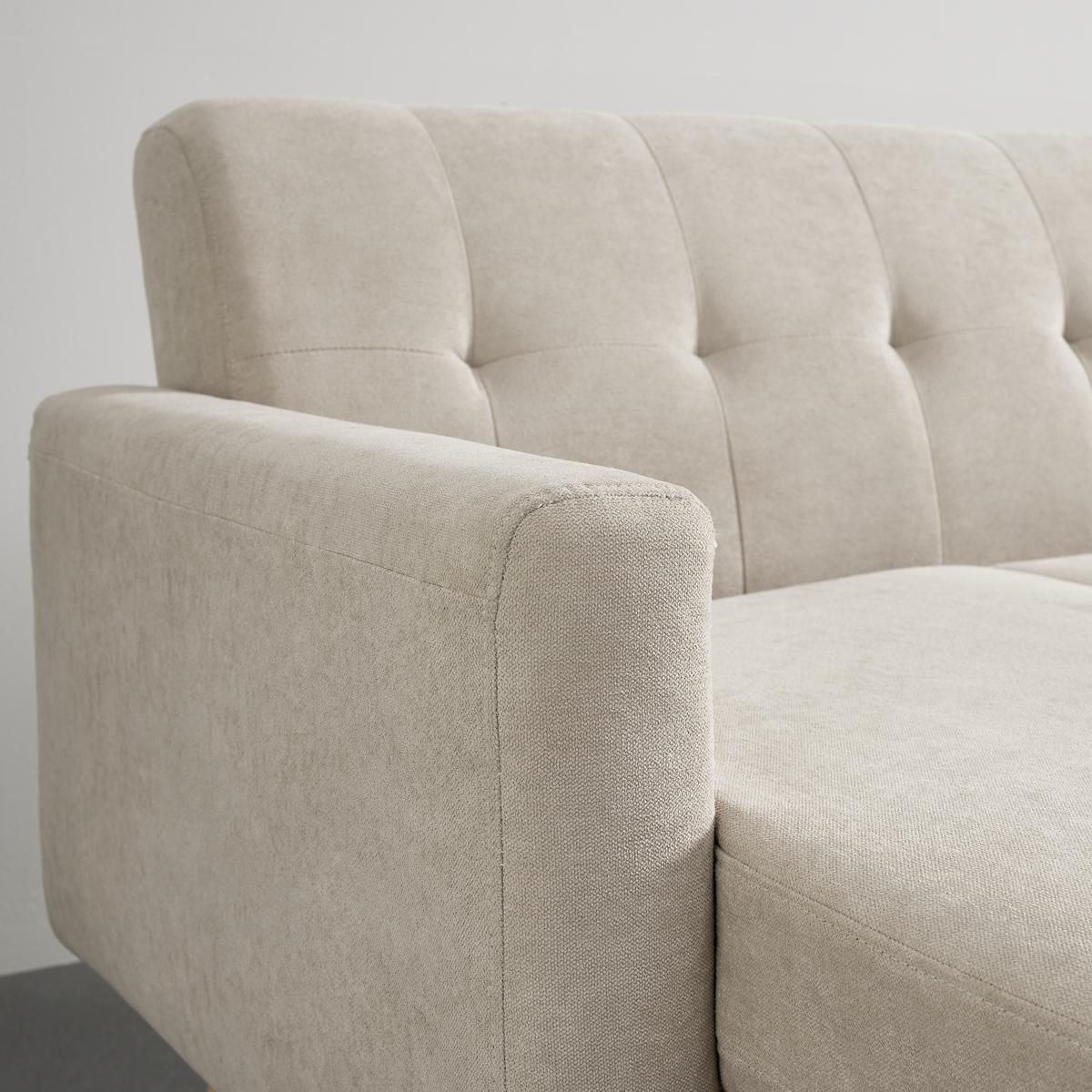 Sedací souprava TAMARA béžová - přírodní barvy/béžová, Moderní, dřevo/textil (198/83/143cm) - Bessagi Home