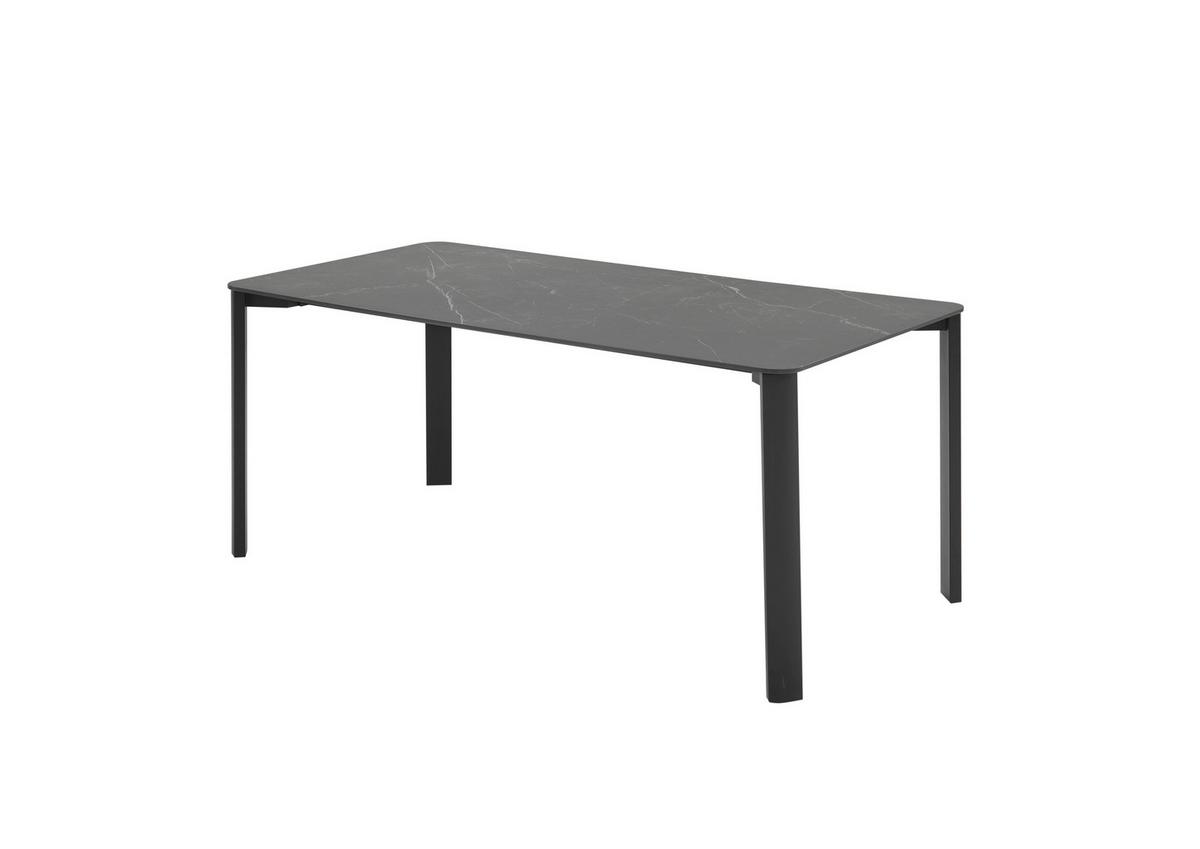 Esstisch Lenni - Schwarz, MODERN, Keramik/Metall (180/76/90cm) - MID.YOU