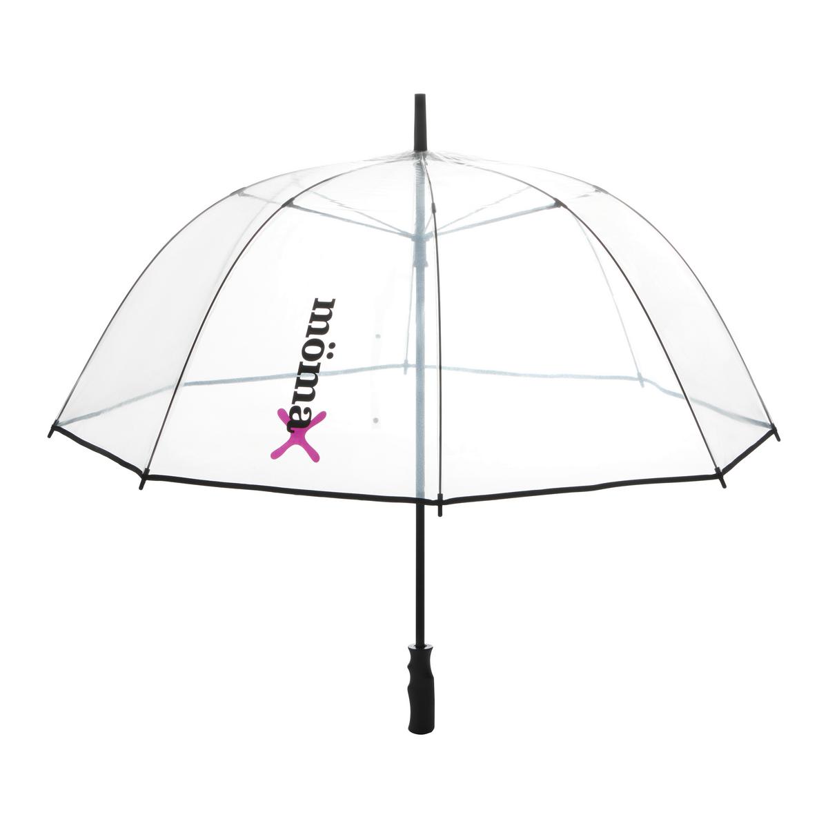 Dáždnik LIVIA - L -EXT- - priehľadné/čierna, Modern, kov/plast (103cm) - Mömax