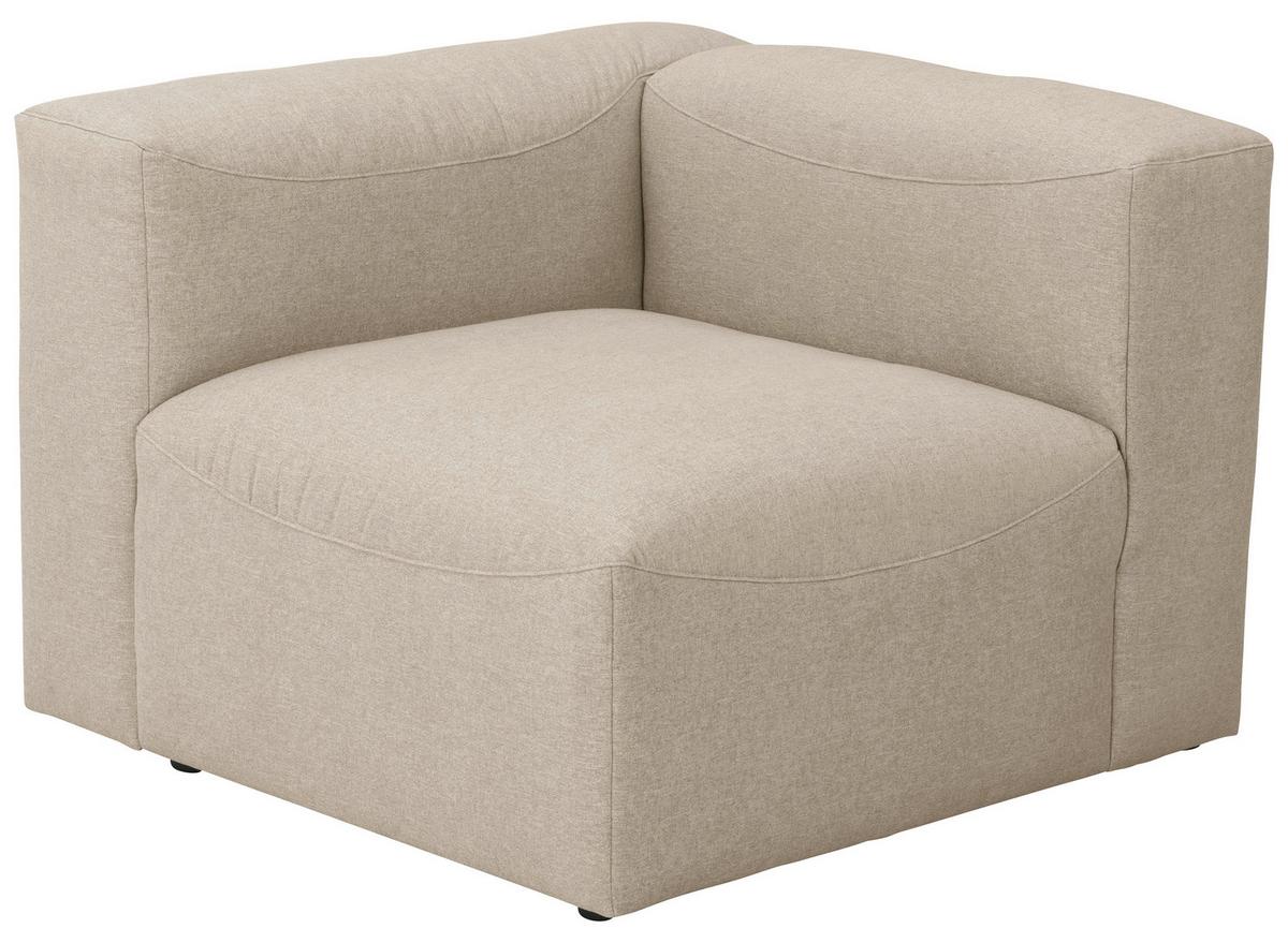 Eckelement Lena Creme Flachgewebe - Creme, Design, Textil (100/73/100cm) - Max Winzer