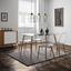 Jedálenský Stôl Vinnie - hnedá/číre, Moderný, kov/sklo (140/76/80cm) - Modern Living