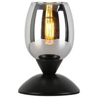 STOLNÍ LAMPA BLACKO - černá/barvy chromu, Moderní, kov/sklo (12,5/18cm) - Modern Living