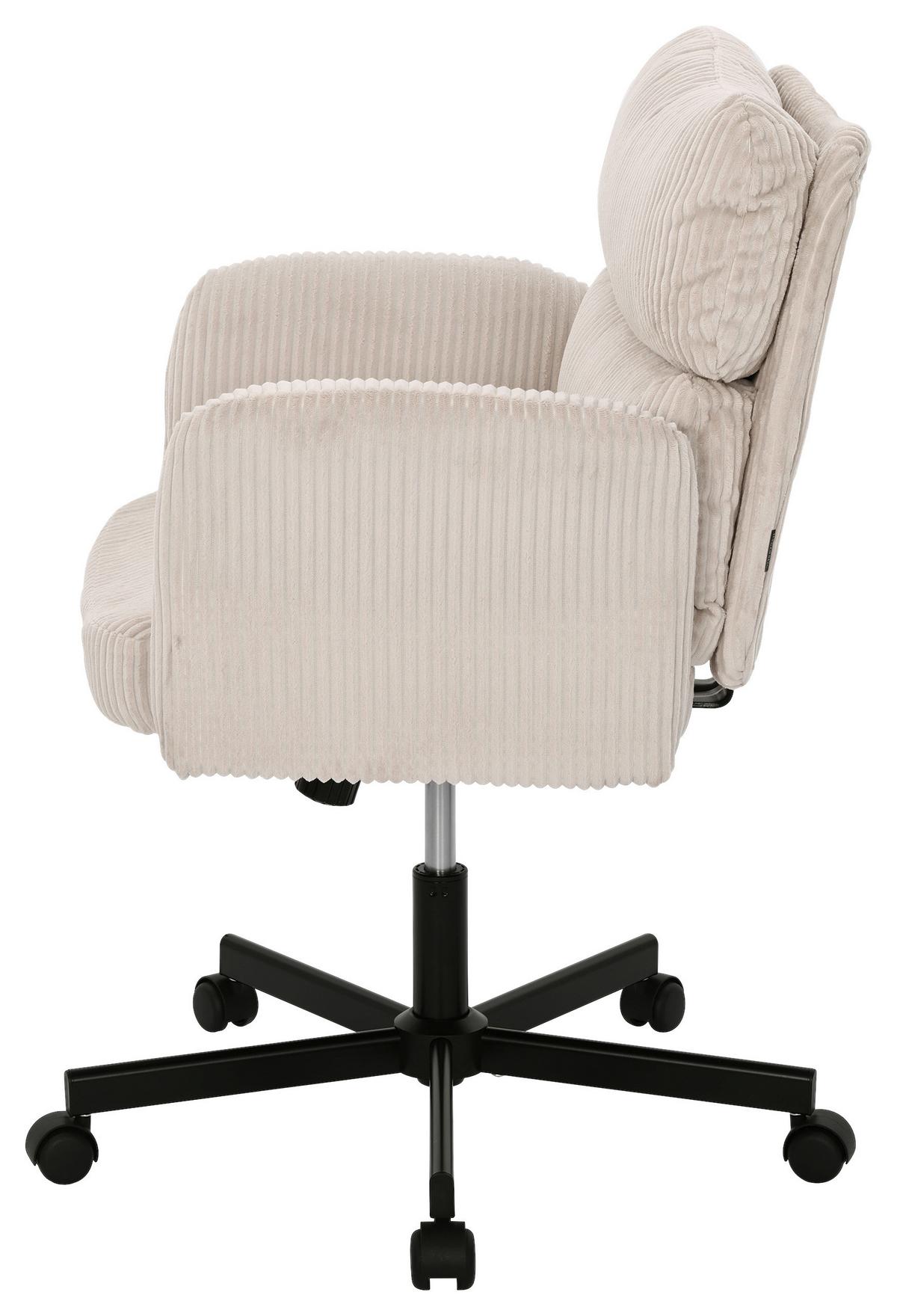 Drehstuhl Lund Beige B: 73 cm - Beige/Schwarz, MODERN, Holz/Kunststoff (73/85-95/65cm) - Livetastic