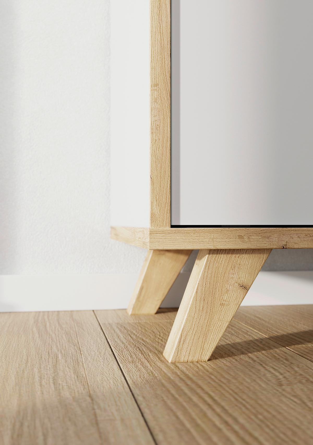 Aktenregal Gw-Helsinki Weiß/Eiche Dekor B: 120 cm - Eichefarben/Weiß, KONVENTIONELL, Holzwerkstoff (120/92/40cm) - Germania