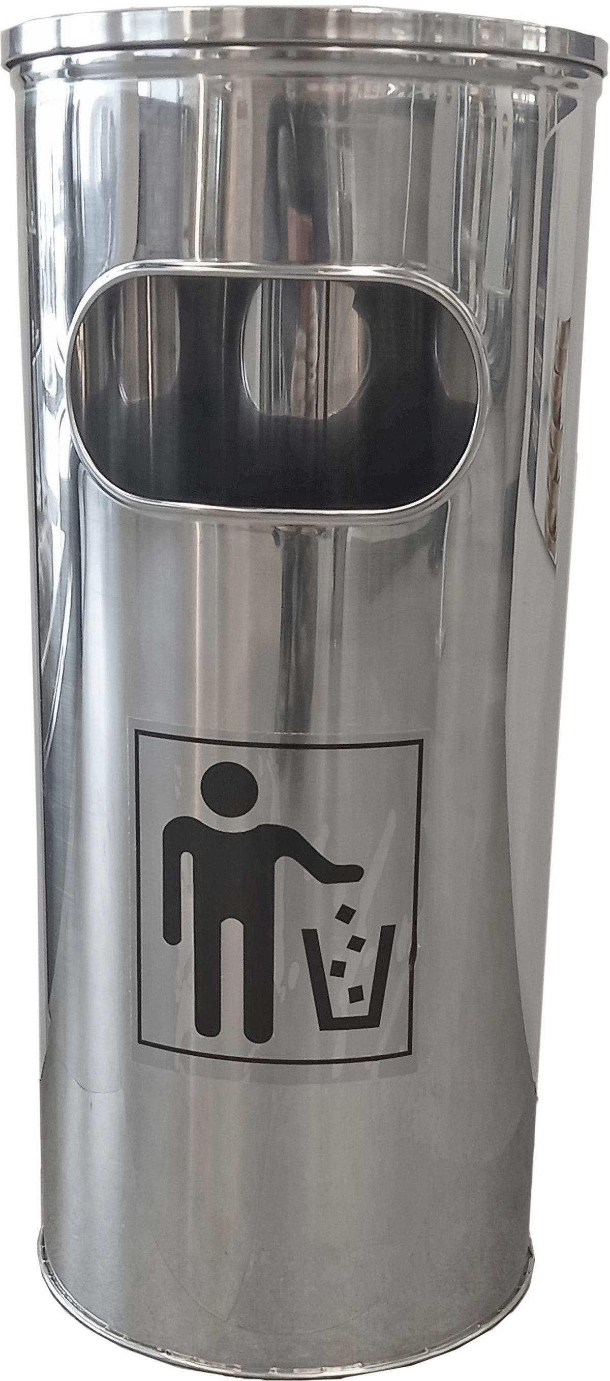 Szemetes Inox - krómszínű, fém (58cm)