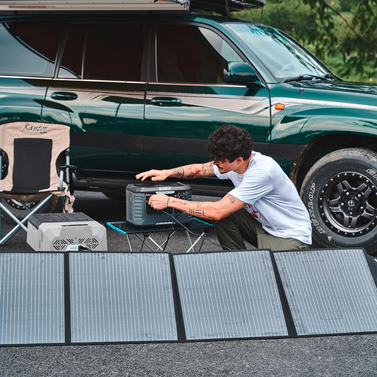 Solarpanel Balderia Solarboard - Schwarz, Trend, Kunststoff/Textil (161,5/52/2,5cm)